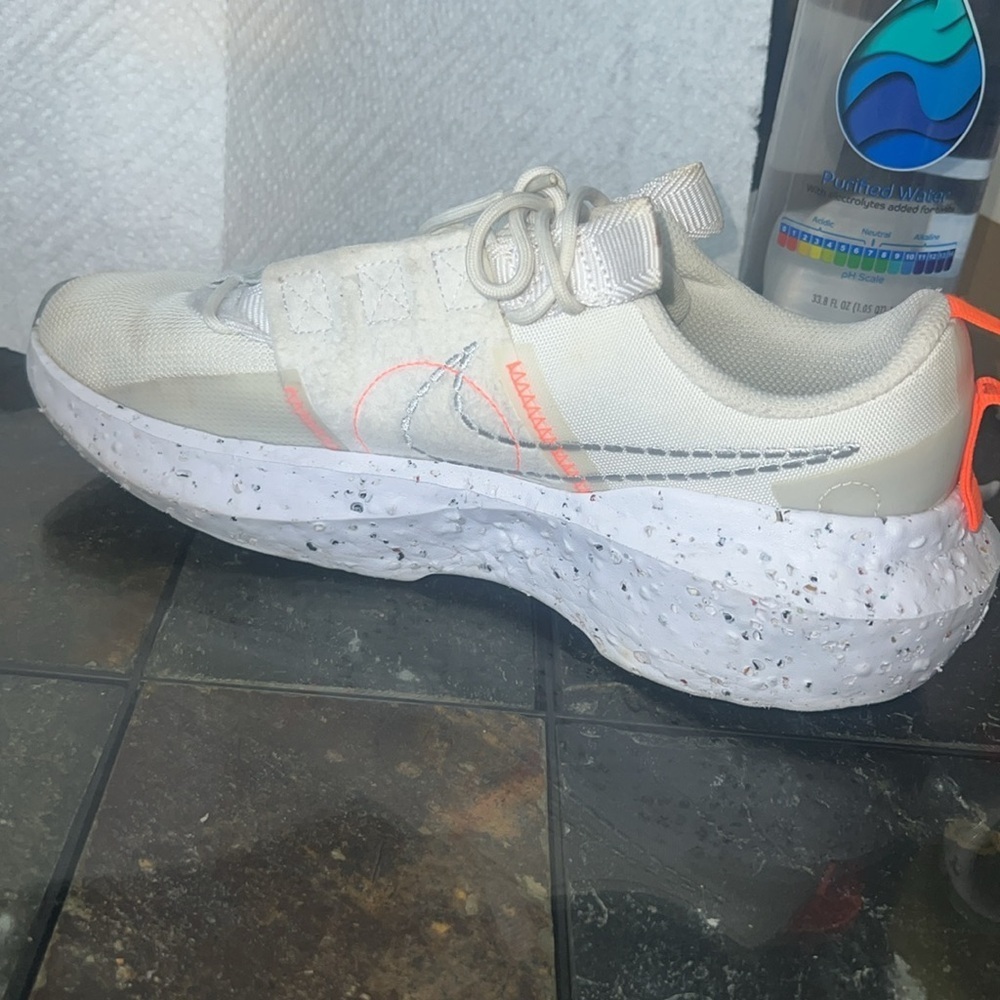 Kids White and Orange Sneakers - Picture 3 of 7